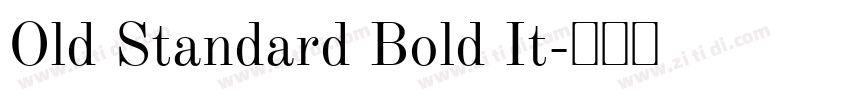 Old Standard Bold It字体转换